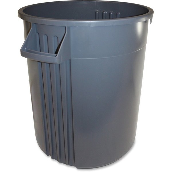 Gator 32 gal Round 32-gallon Vented Container, Gray, Plastic; Polyethylene IMP77323